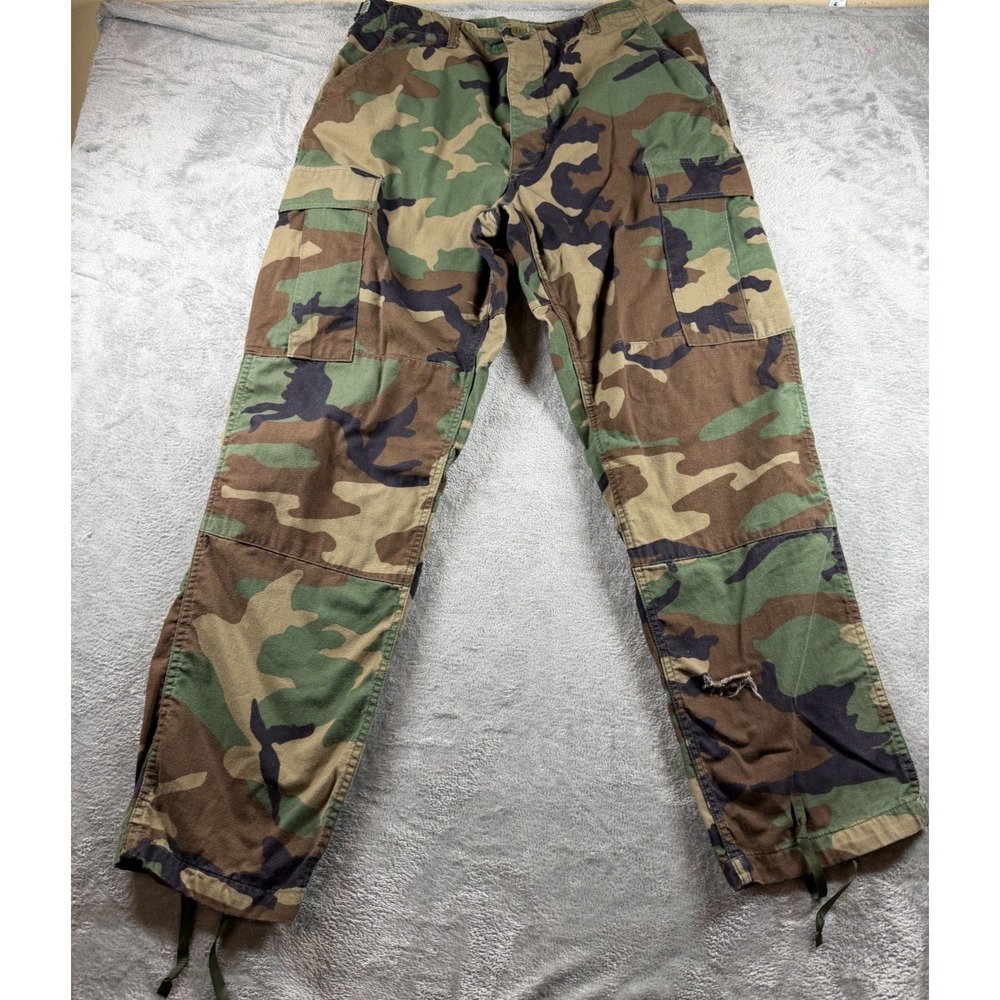 Vtg Military Woodland Camo BDU Cargo Pants Medium Regular USA